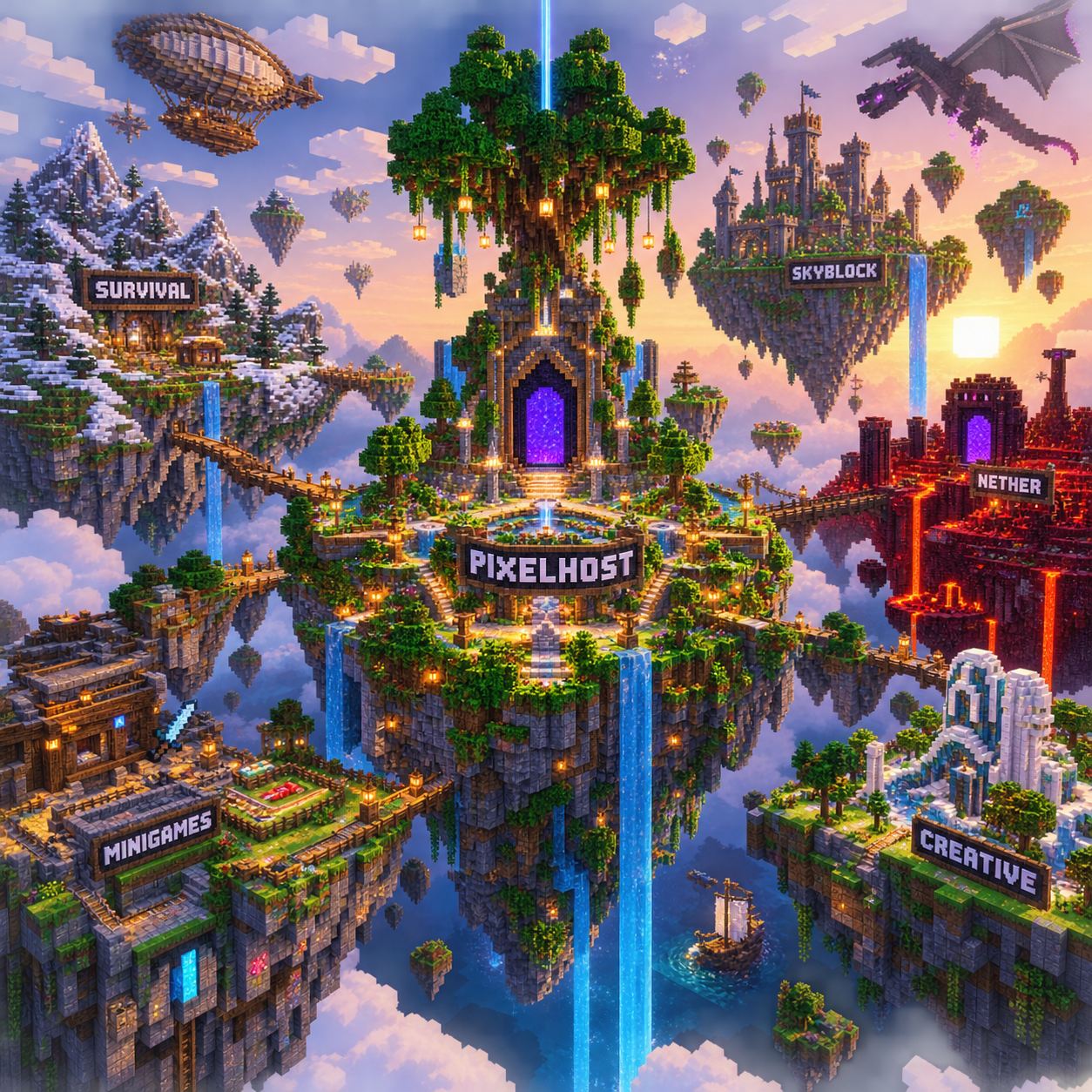 Hosting Minecraft i VPS PixelHost